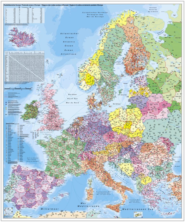 Postleitzahlenkarte Polen - Stiefel